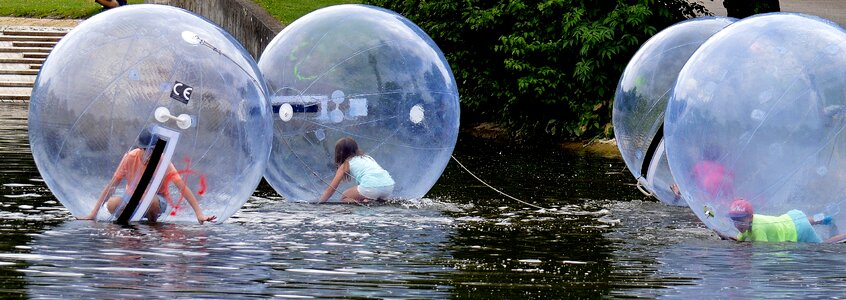 Children funny water