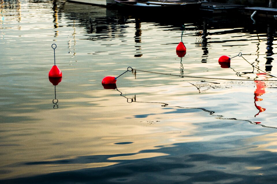 Water surface mirror image ship