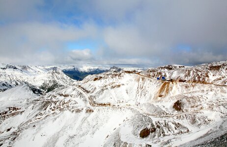 Rocks bad weather snow photo