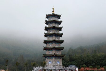 Tower building fog