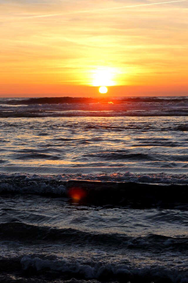 Colorful afterglow sea