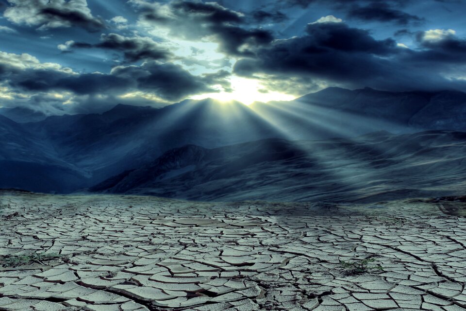 Desert sky sand