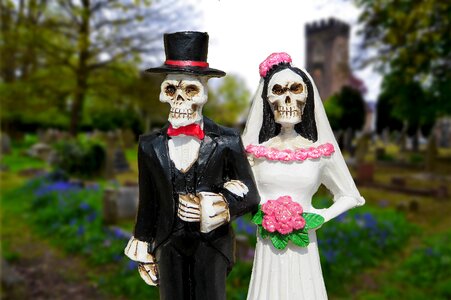 Wedding halloween scary photo