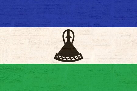 Flag lesoto kingdom of lesotho