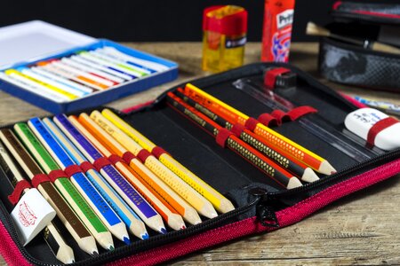 Pencil case school start pens photo