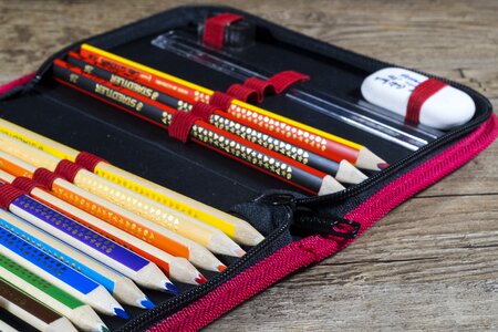 Pencil case school start pens photo