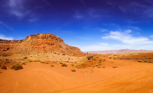 Arid sand panoramic photo