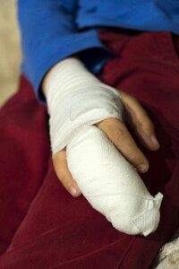 Injured association bandages photo