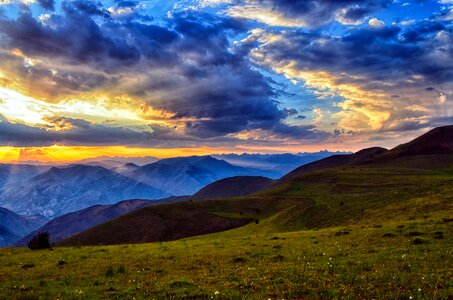 Landscapes nature grass mountain photo