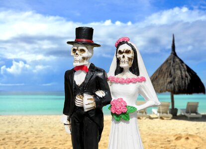 Beach tropical wedding photo