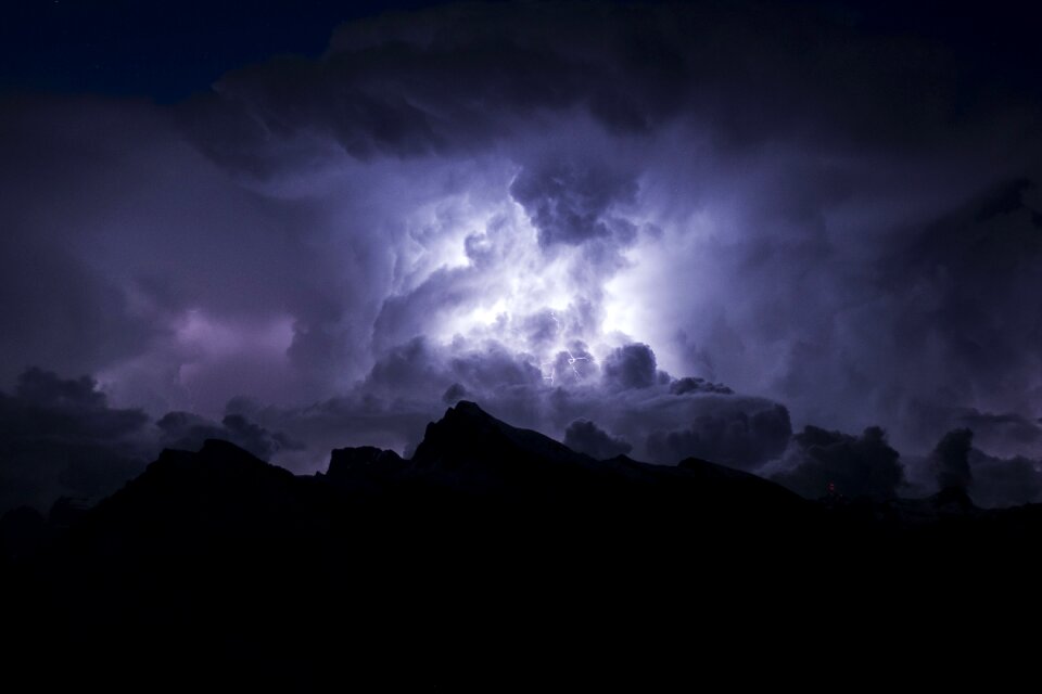 Cloudy rain storm photo