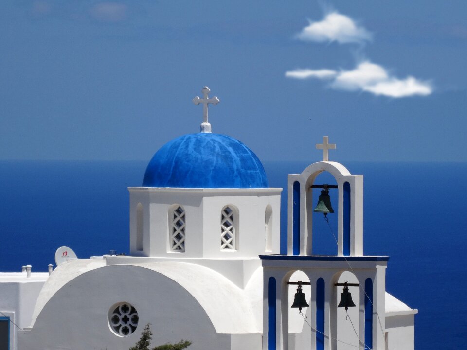 Orthodox bell tower greece