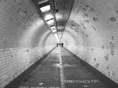 Tunnel underground people photo