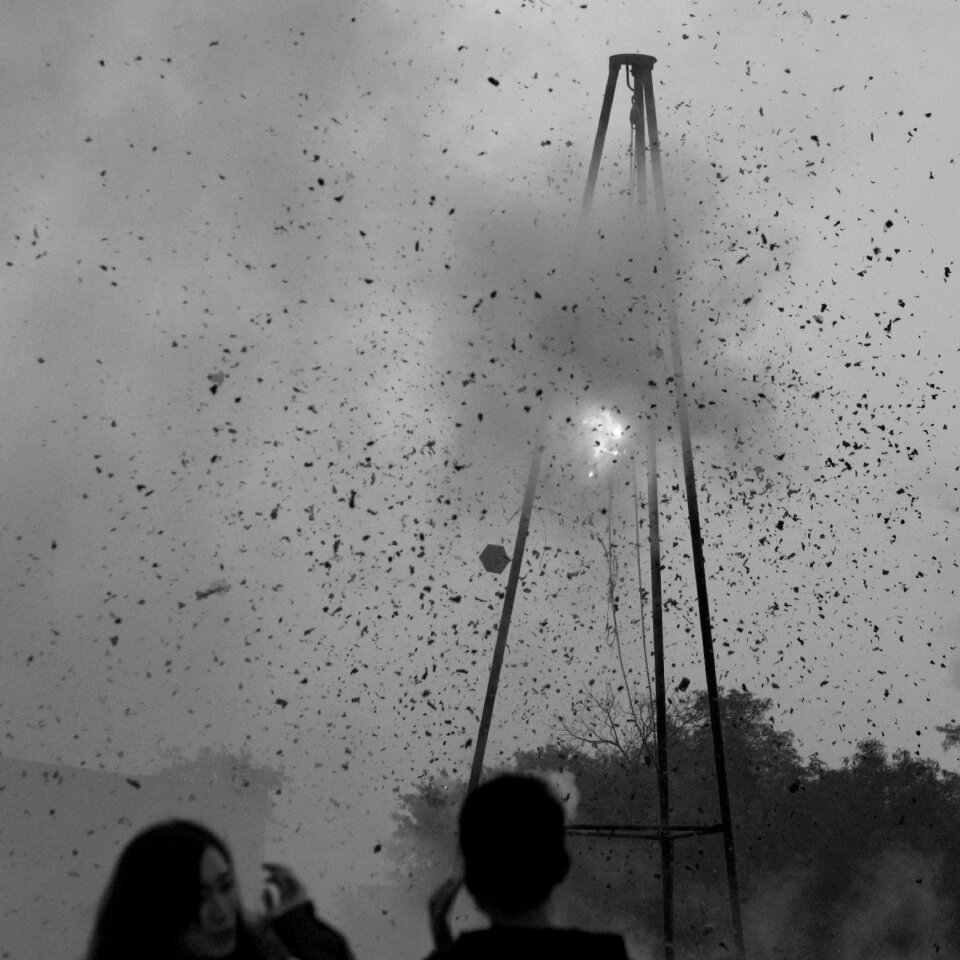 Debris people gray fire
