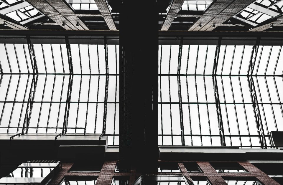 Infrastructure design black and white