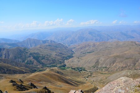 Sky grass mountain photo