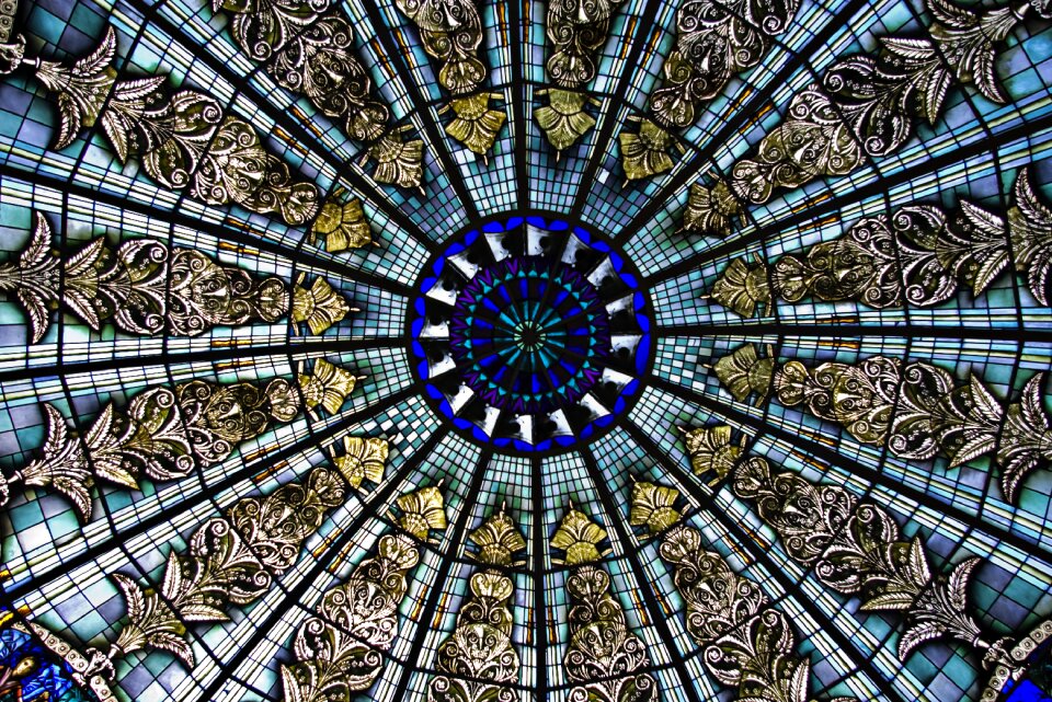 Architecture ornament glass