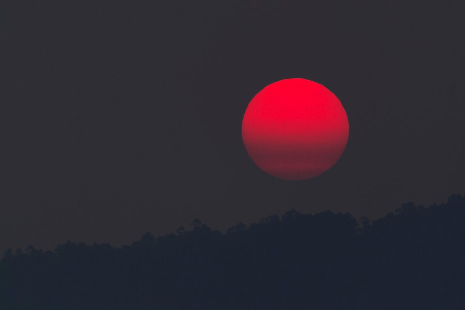 Astronomy gray sky gray moon