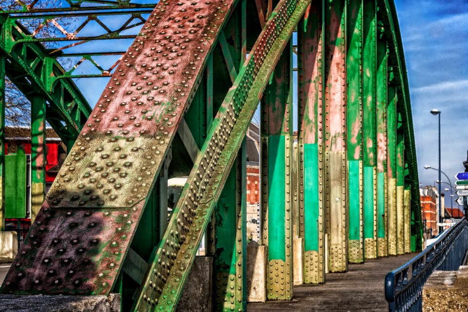 Architecture railway bridge construction