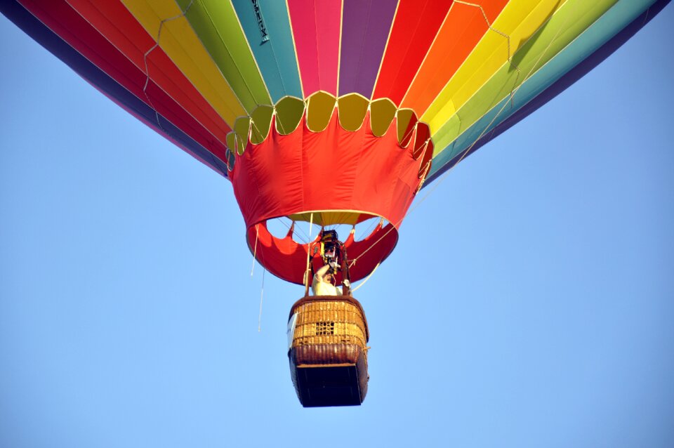 Hot air balloon sky blue fun