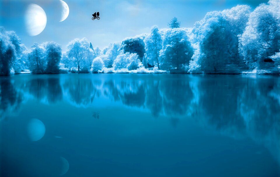Sky landscape reflection