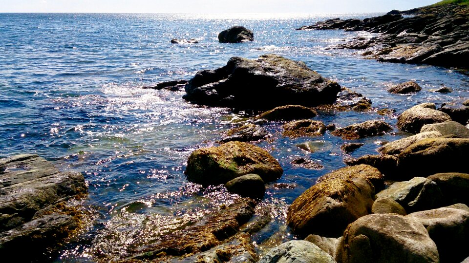 Ocean bay rocks photo