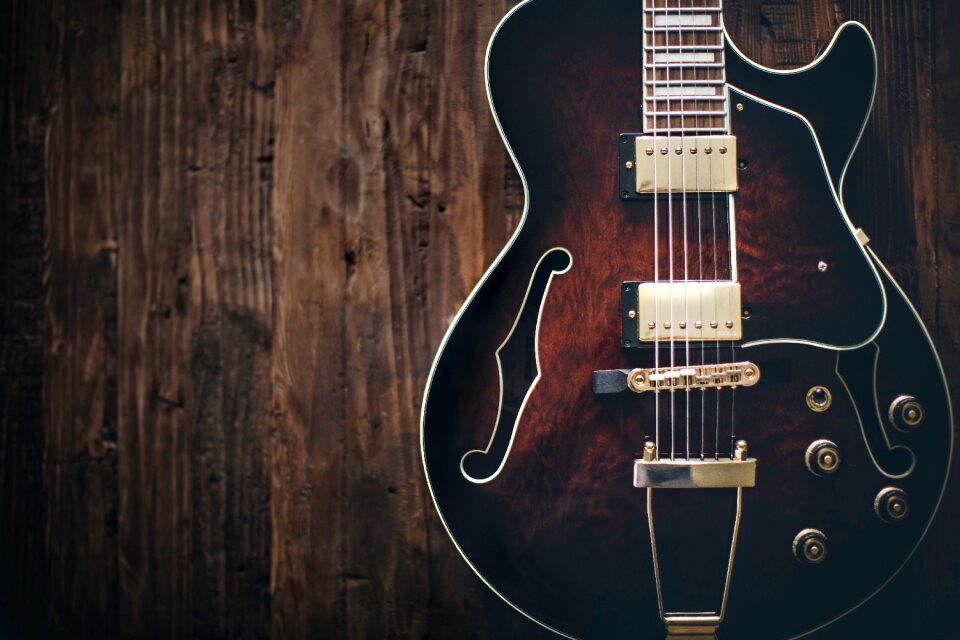 Instrument brown music brown guitar photo