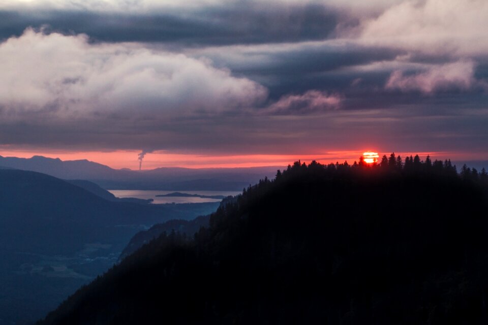 Silhouettes switzerland clouds