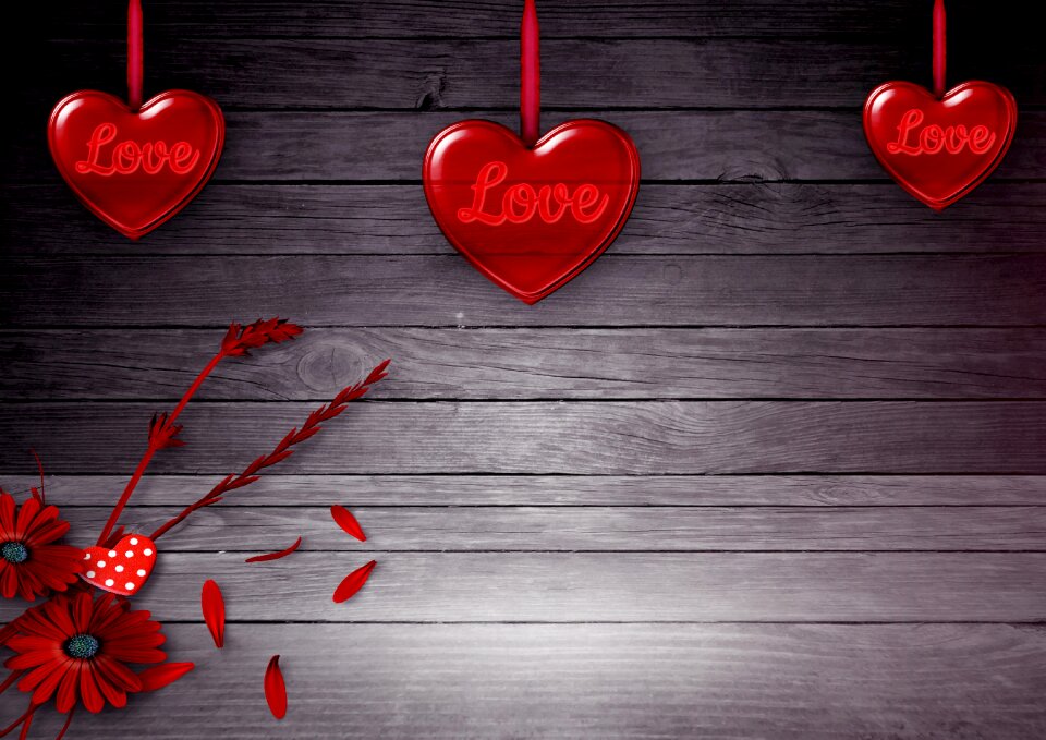 Valentine's day wood romantic