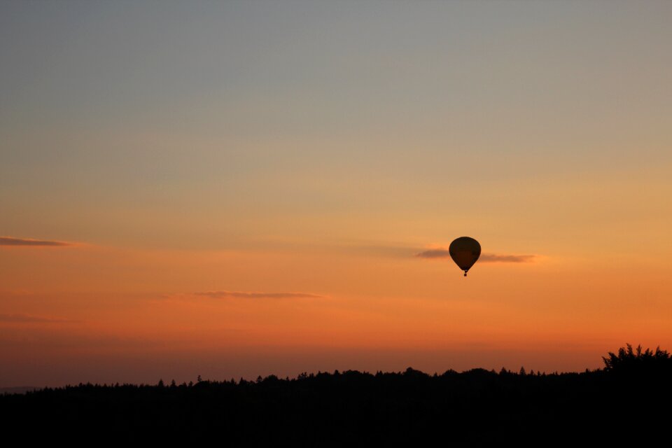 Hot air balloon ride sky sun