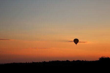 Hot air balloon ride sky sun