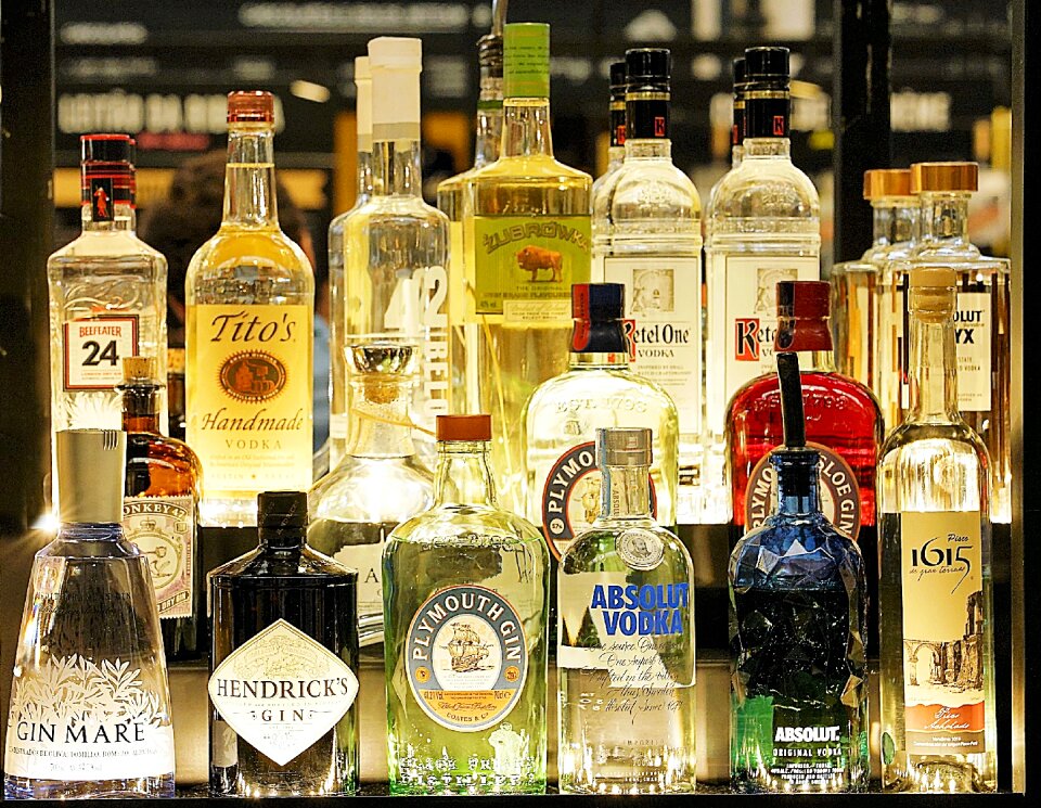 Bottle selection alcohol