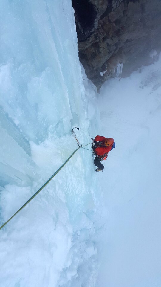 Adventure risk steep ice
