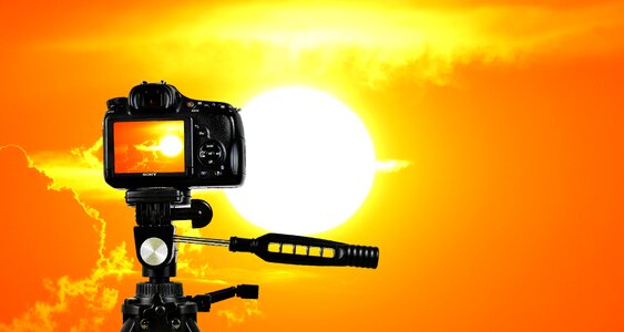 Camera tripod beautiful photography