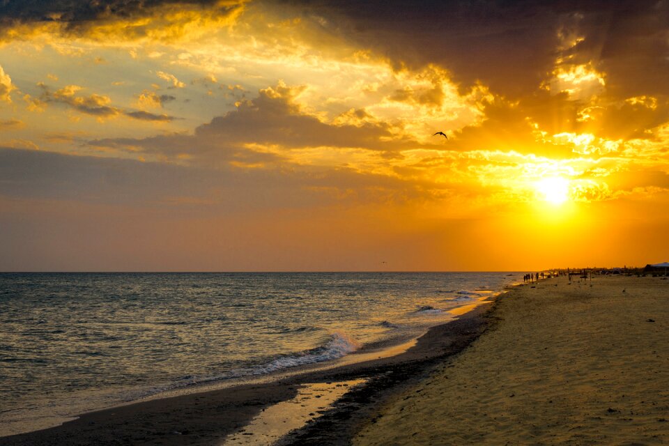 Beach sand seascape photo