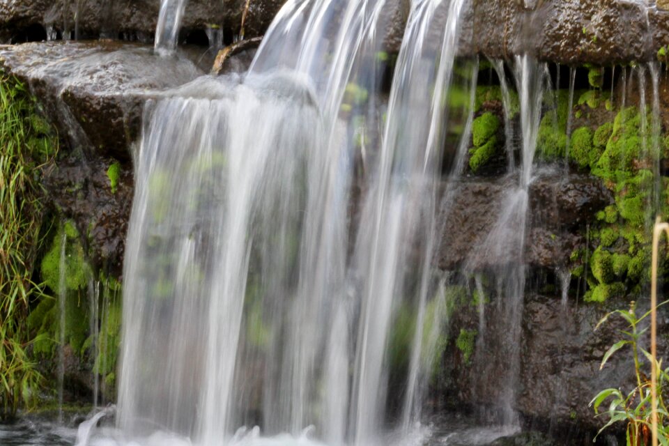 Stream cascade gray waterfall