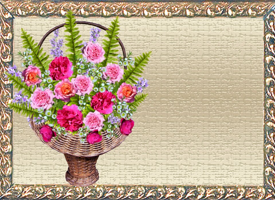 Roses flowers frame