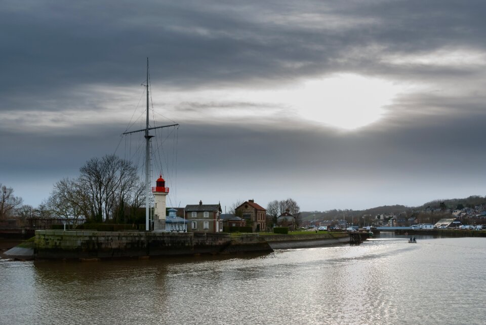 Sky panoramic honfleur