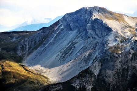 Travel panorama mountain summit photo