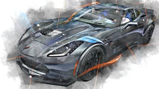 Vehicle automobile corvette grand sport