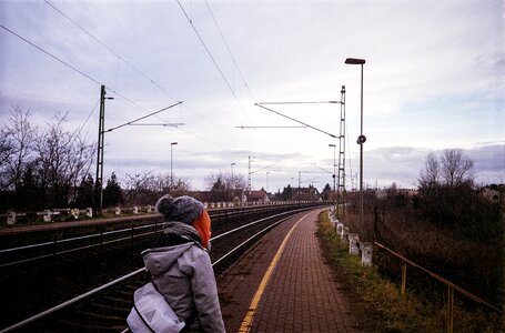 Transportation system railway railroad track photo