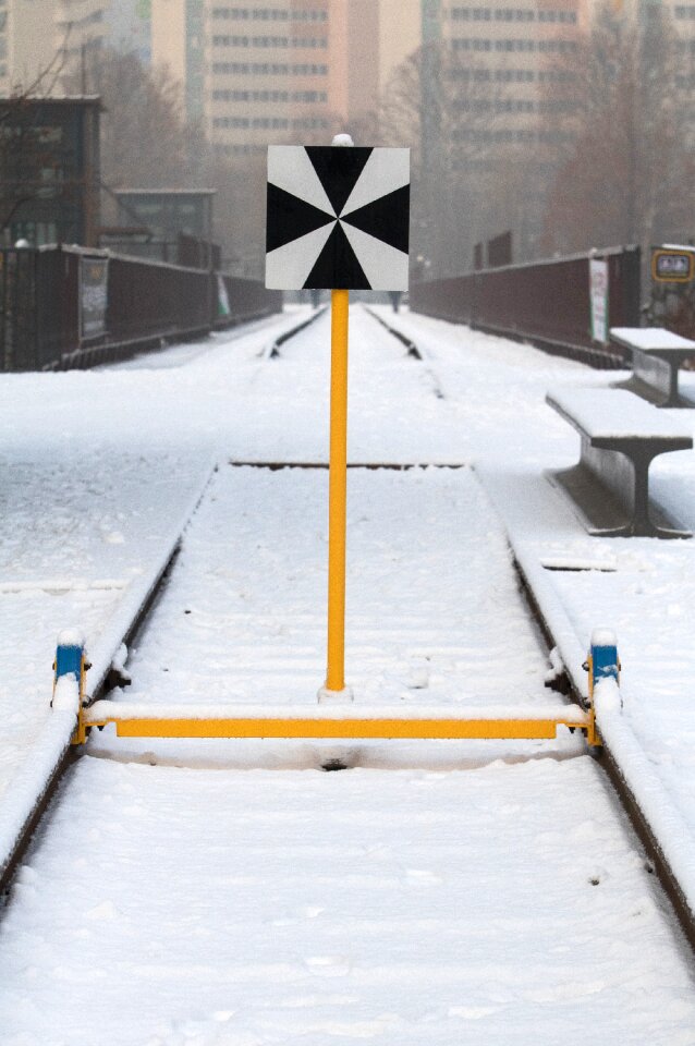 White snow railway transportation