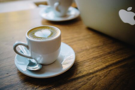 Latte cappuccino desk