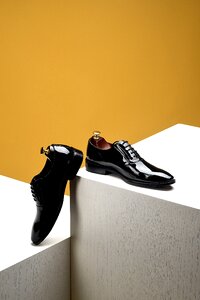 Leather shoes product photography light