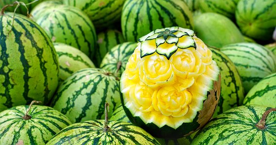 Display carved flower