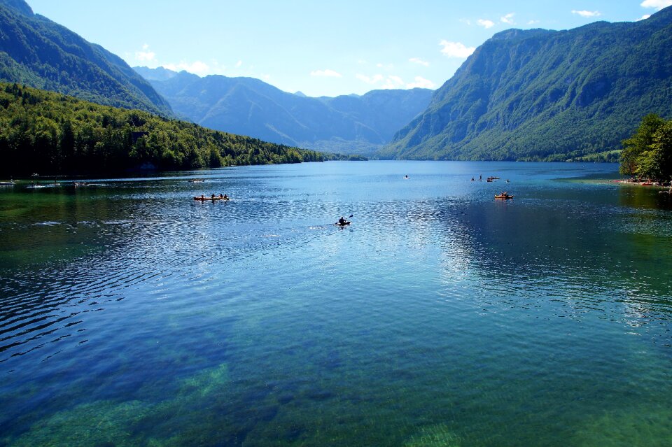 Julian alps clear water panorama
