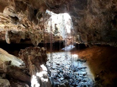 Interior da caverna do Crote, Felipe Guerra (RN)