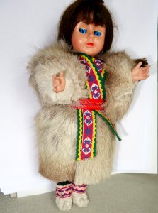 Inuit doll with reindeer coat (1) photo