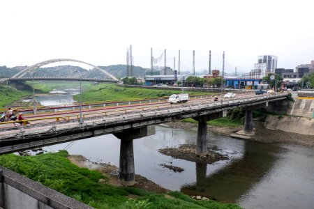 Jiangbei Bridge View from Keelung River South Riverside 20150430 photo