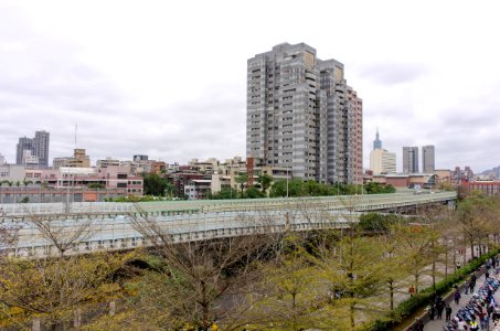 Jianguo South Road Section 2 View from NTU Gym North Side 20150301a